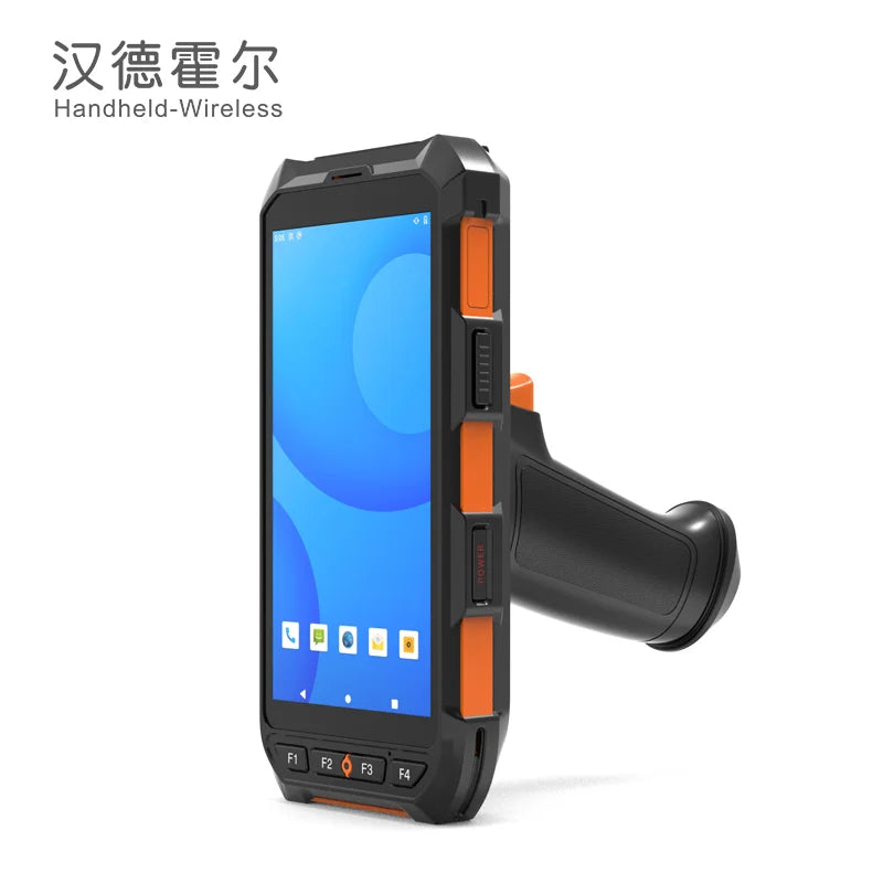 5.5inch Portable Handgrip Android 13 PDAS Rfid Reader Scanner Rug Handheld Barcode Scanner with 8000mah 64g Octa Core WiFi NFC Secondary image