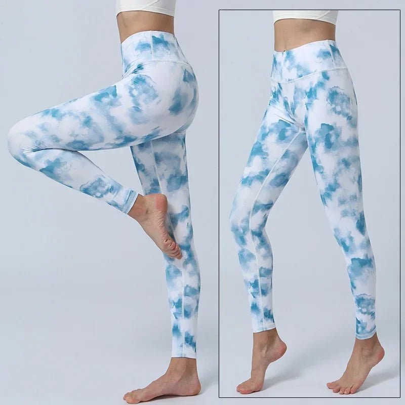Cloud Hide Yoga Pants Long Sports Leggings Women Fitness Tights Girls High Waist Running Workout Trouser Plus Size Tummy Control