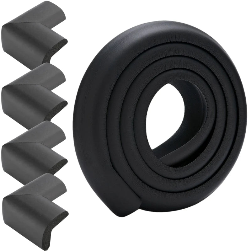 1Roll Baby Safety Table Corner Protector Strip with 4 Self Adhesive Corner Guards Soft NBR Foam Baby Proofing Edge Corner Guards