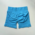 Impact Shorts 4.5" Seamless High Stretch Low Ribbed Band Subtle Glute Contour Shorts Fitness Workout Yoga Gym Shorts