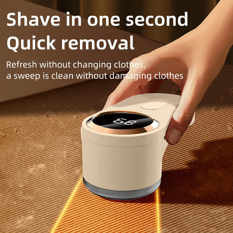 2025 New 1200mAh Lint Remover for Clothing LED Digital Electric Pellet Fluff Remover USB Rechargeable Fuzz Fabric Shaver Sweater