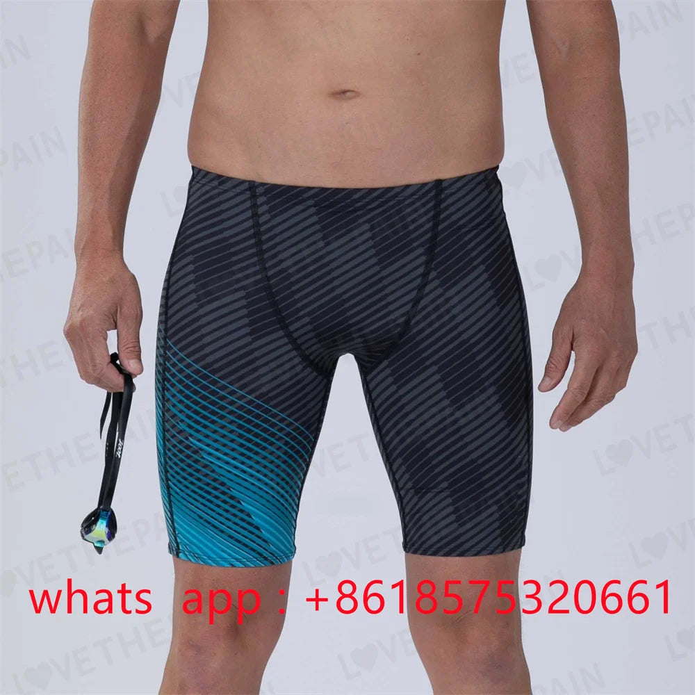Zootekoi Men Swimwear Training Swim Shorts Beach Trunks Swimming Pants Swimsuit Jammer Summer Sports Surf Pantalones Shorts 2024