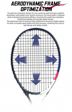 NEXUS Carbon Tennis Racket, Speed Aesthetic Design, Wide Stable Triangle Frame, Low Wind Resistance & High Control Power