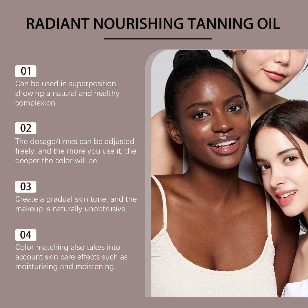 Sun Tanning Oil Nourishing Bronzing Tanning Oil Lasting Sun Kissed Glow Hydrating Skin Care For Outdoor Beach Tanning Sessions