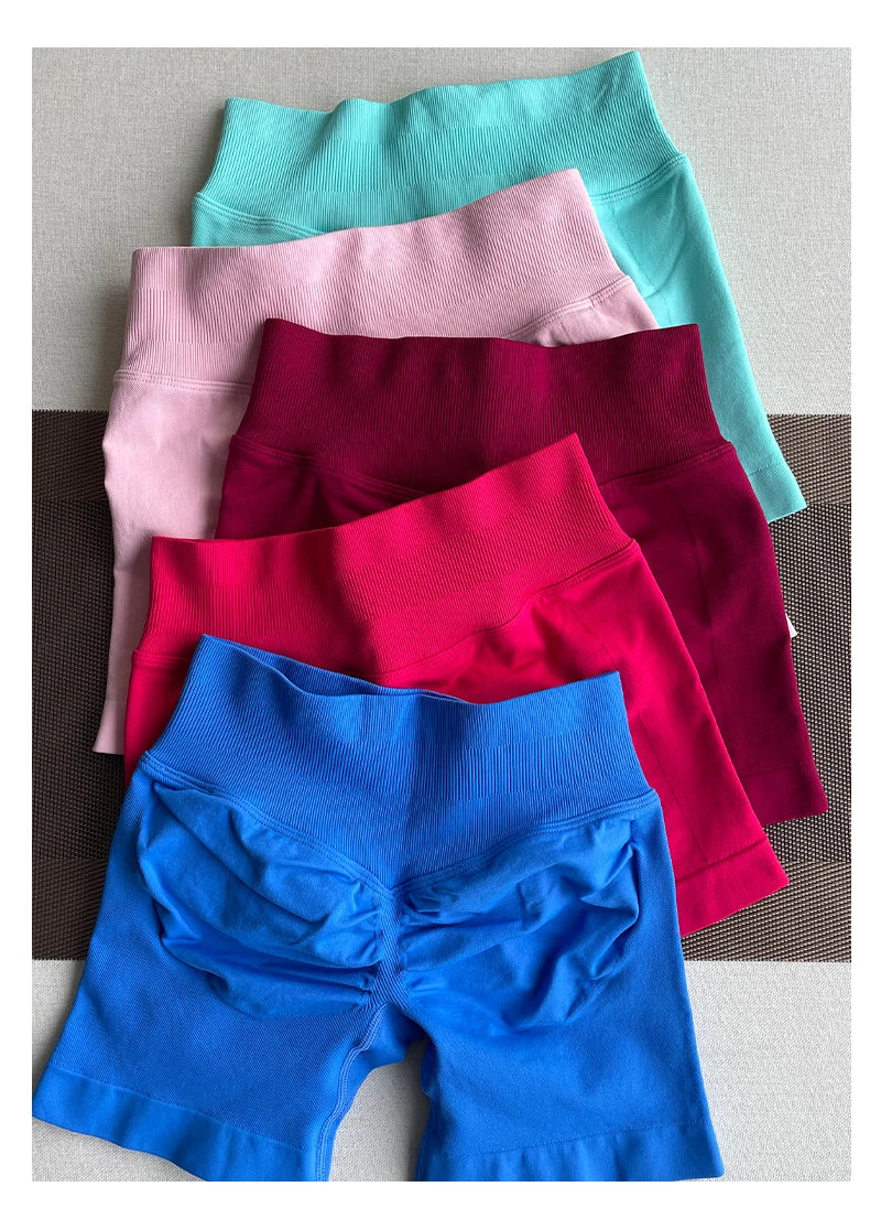TKITK Shorts Seamless Yoga Pants Women's Fitness Outfits Shark Bite Shorts for Gym Running Cycling Bike Wear Leggings