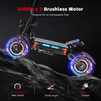 HALO KNIGHT T107Max 72V 8000W Adult Electric Scooter Fast 120km/h Electrical Scooter Powerful Dual Motors Escooter Top E-scooter