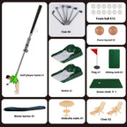 Mini Golf Toy Set, Desktop Indoor Golf Game with Course Cloth & Clubs, Interactive Family Sport Game for Kids Adults