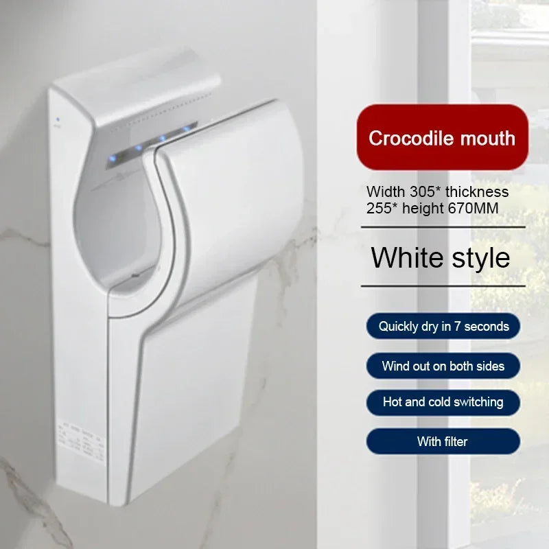 Full New Hand Dryer Induction Hotel Restauran High Speed Jet-type Hand Drying Machine Double-sided hand dryer 220v
