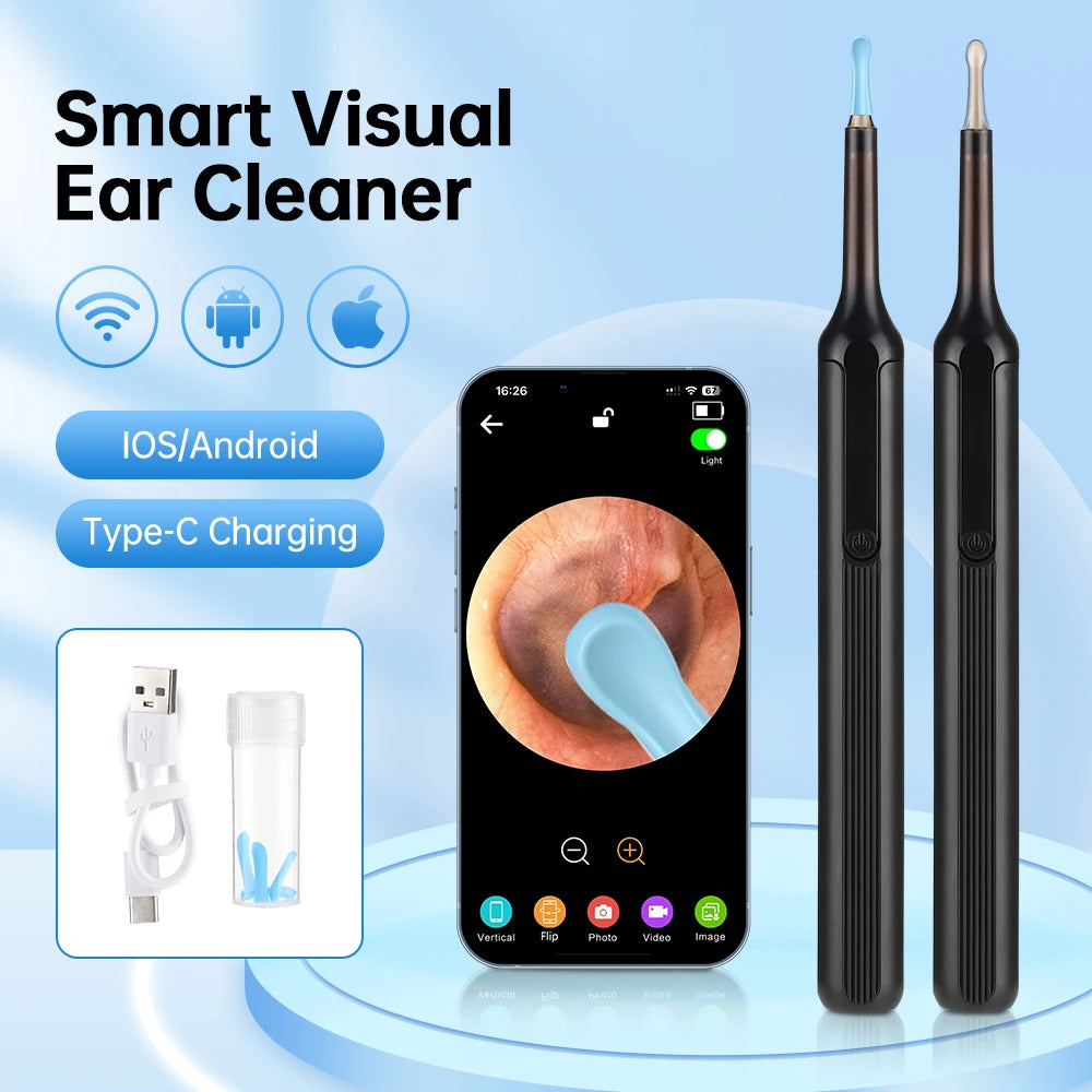 Visual Ear Wax Cleaner with Camera Safe Earwax Removal Endoscope with Camera Luminous Otoscope Ear Cleaning Tools Ear Care Main image