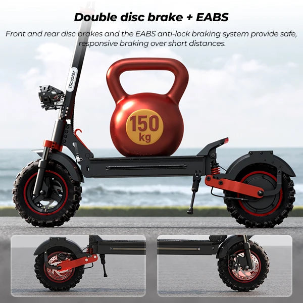 iScooter iX5S  Adults Electric Scooter 1000W Motor 48V15Ah Battery 11Inch  All Terrain Tire Foldable Electric Scooter