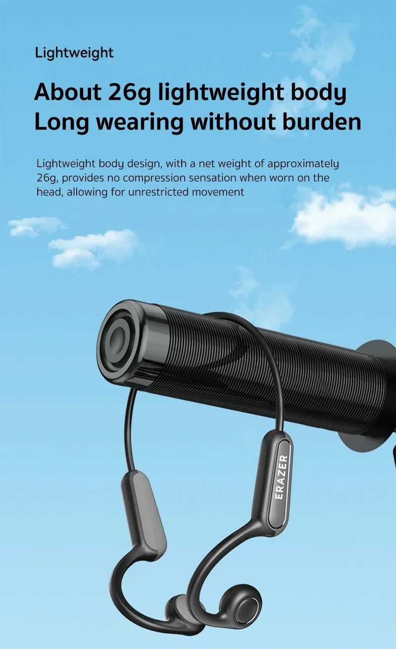 Original ERAZER XF22 Earphone Bluetooth 5.4 Sports Wireless Headphones Bone Conduction Headsets with Mic Neckband headphones