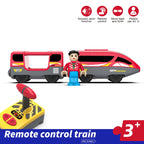 Kids RC Electric Train Set Locomotive Magnetic Train Diecast Slot Toy Fit for Wooden Train Railway Track Toys for Children Gifts
