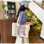New Y2K Cute Japanese Ita Bag Lolita Girl Transparent Shoulder Tote Bag Large Capacity Crossbody Casual Bag DIY Display Handbags