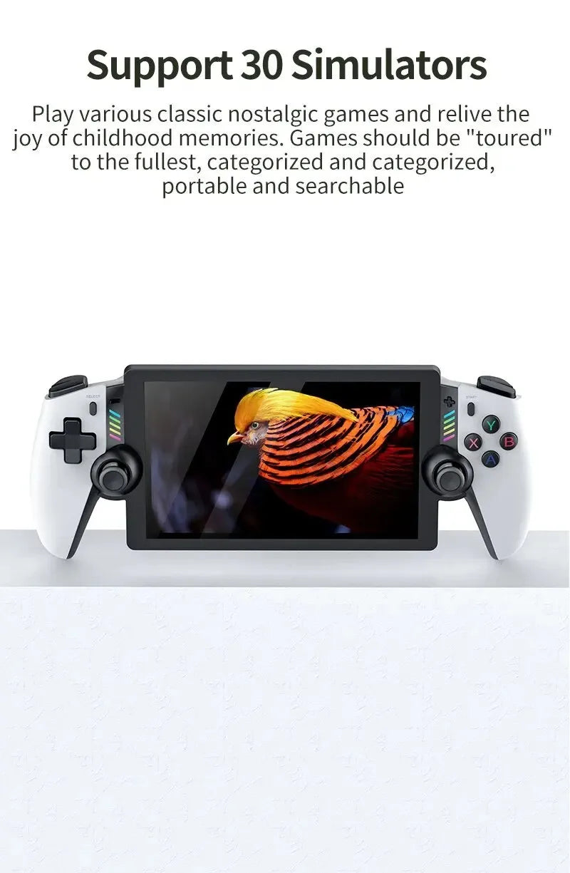M28 Retro Handheld Video Game Console, 7.1-inch screen, 30+ emulators for PS2/PS1/PSP, 3D dual analog sticks [God of War Classic