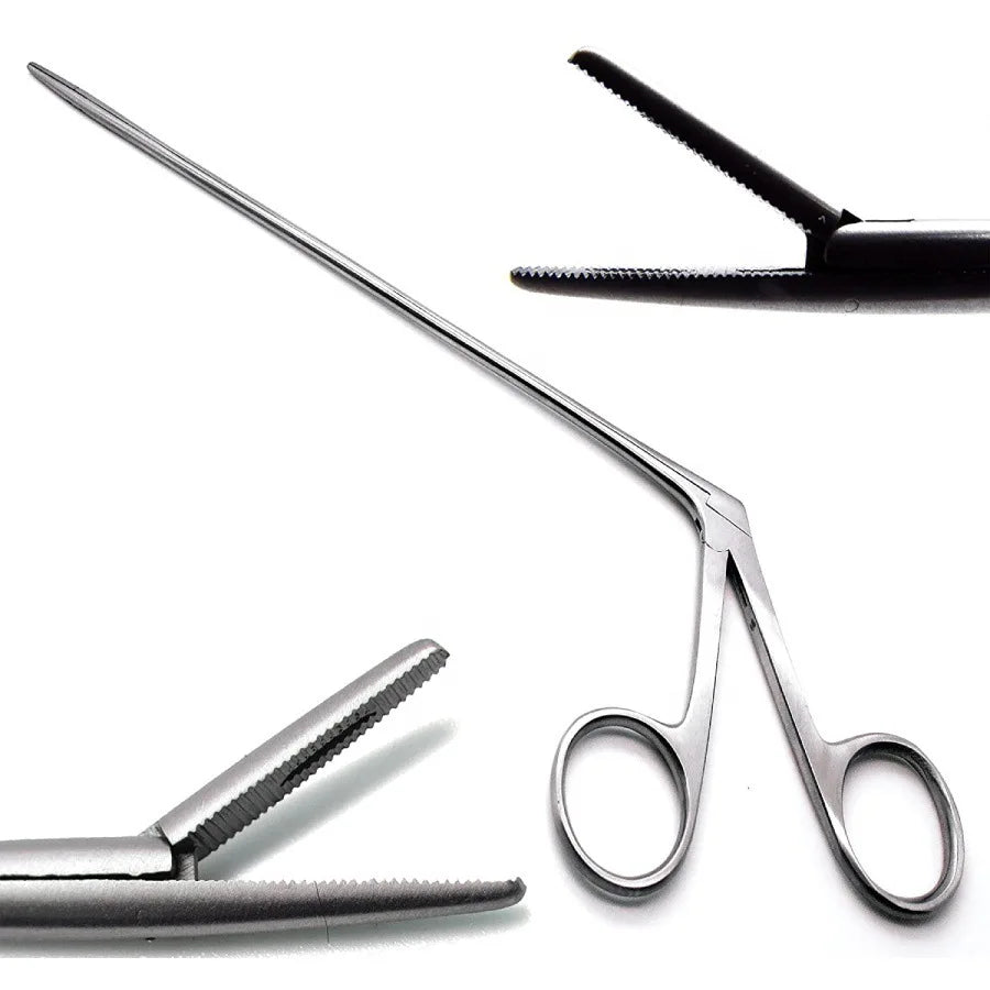 Medical Ear Wax Pick Tongs With lights Earwax Remover Micro Alligator Crocodile Forceps Earpick Ear Nose Cleaning