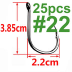 100/50/25 pcs Iseama Carp Fishing Hook Offset Circle Hook Single Fly Fishing Jig Hook Barbed sea Fishhook Tackle Accessories