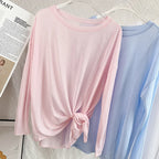Women's Yoga Shirts Sports Tops Long Sleeve O-neck Breathable Running Shirt Loose Fitness Clothes Gym Sportwear Pilates T-shirts
