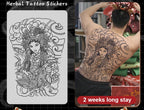 Magic Juice Ink Waterproof Tattoo Stickers Full Back Large Size Herbal Juice Temporary Tattoos Men Body Art Dragon Tiger
