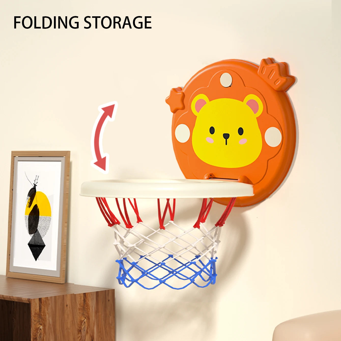 Children's basketball stands, indoor shooting balls, assemblable and foldable hanging toys