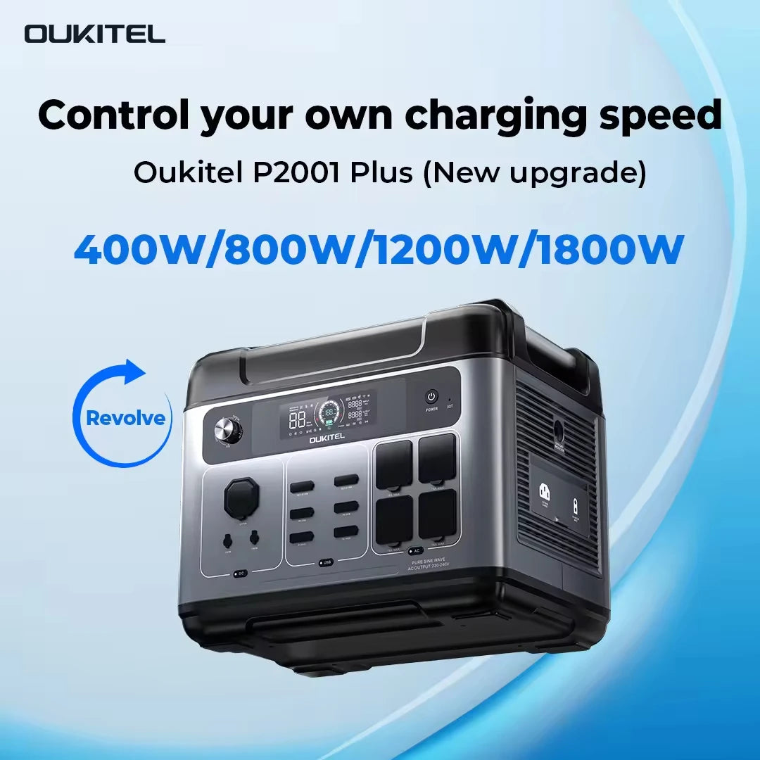 OUKITEL P2001E Plus Portable Power Station 2400W Output Power 2048Wh Capacity LiFePO4 Family Outdoor Camping Backup Powerstation Secondary image
