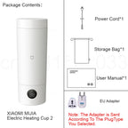 MIJIA Portable Electric Heating Cup 2: 350ml,6-Level Temp Control,12-Hour Keep Warm,316L Stainless Steel, Travel-Friendly