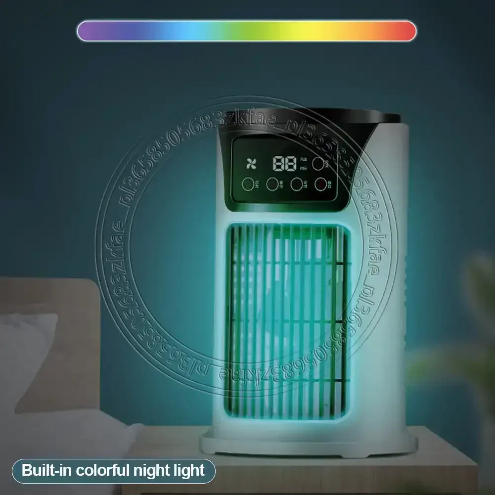 Multifunctional Evaporative Cooling Fan Portable Cold Air Conditioner Small Air Cooler Natural Air-cooled Fan for Desk