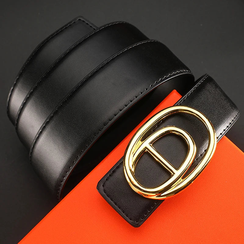 Wide 3.8cm Famous Brand Belt Men High Quality Luxury Genuine Leather Belts for Men Strap Metal Belt Fashion Women's Belt jeans Main image