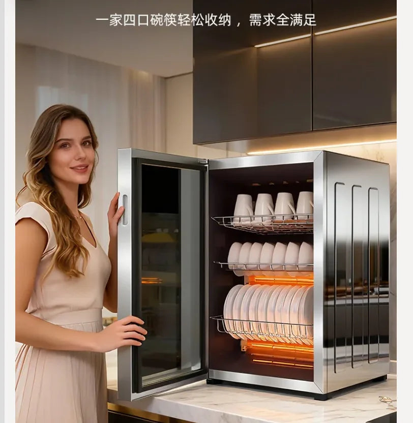 220V AUX Portable Disinfection Cabinet Kitchen Sterilizer Dryer for Tableware New Model No Drip WBA Main image