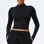 Hearuisavy Summer Women's Fitness Long Sleeved Shirt Lightweight Gym Workout Top Breathable Quick Drying Yoga Clothing Sportwear
