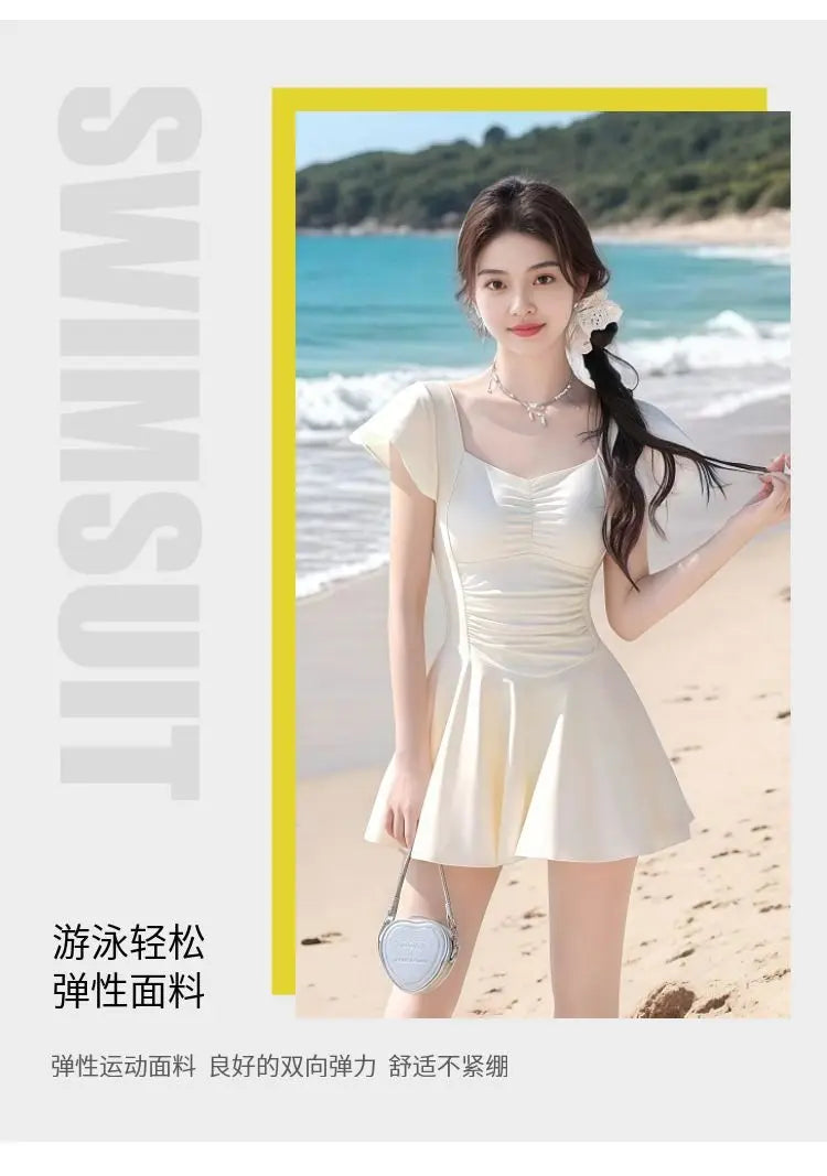 Swimsuit Women's New Split Professional Student Hot Spring Conservative Swimwear