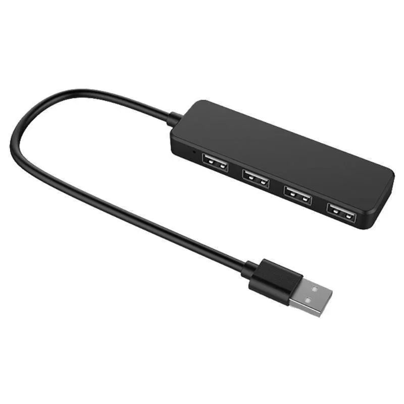 USB 2.0 Ultra-thin USB 2.0 Multi-USB 4 Port Splitter Hub Adapter Dock Expander PC Laptop Computer Accessories