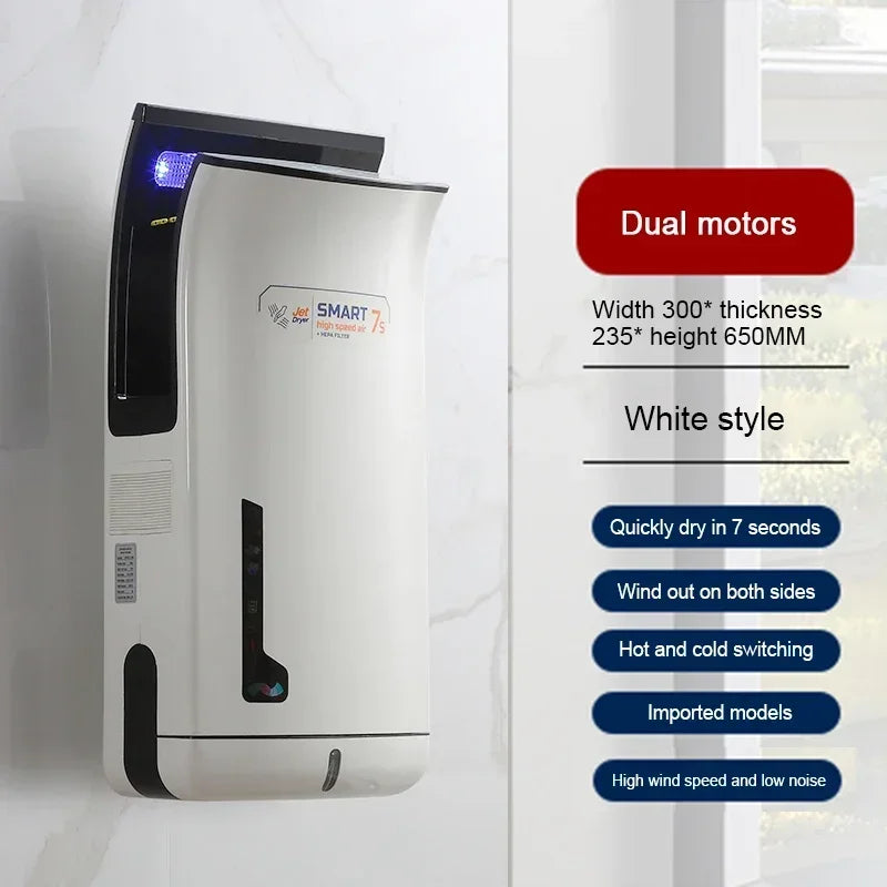 Full New Hand Dryer Induction Hotel Restauran High Speed Jet-type Hand Drying Machine Double-sided hand dryer 220v