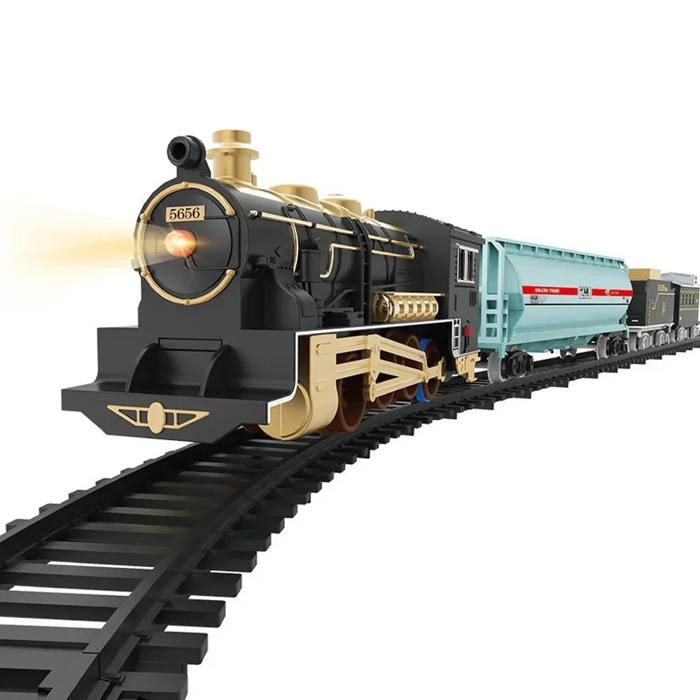 Classical Electric Train Set Toy Car Railway Train Model Educational Game Children Christmas Toys for Boy Secondary image