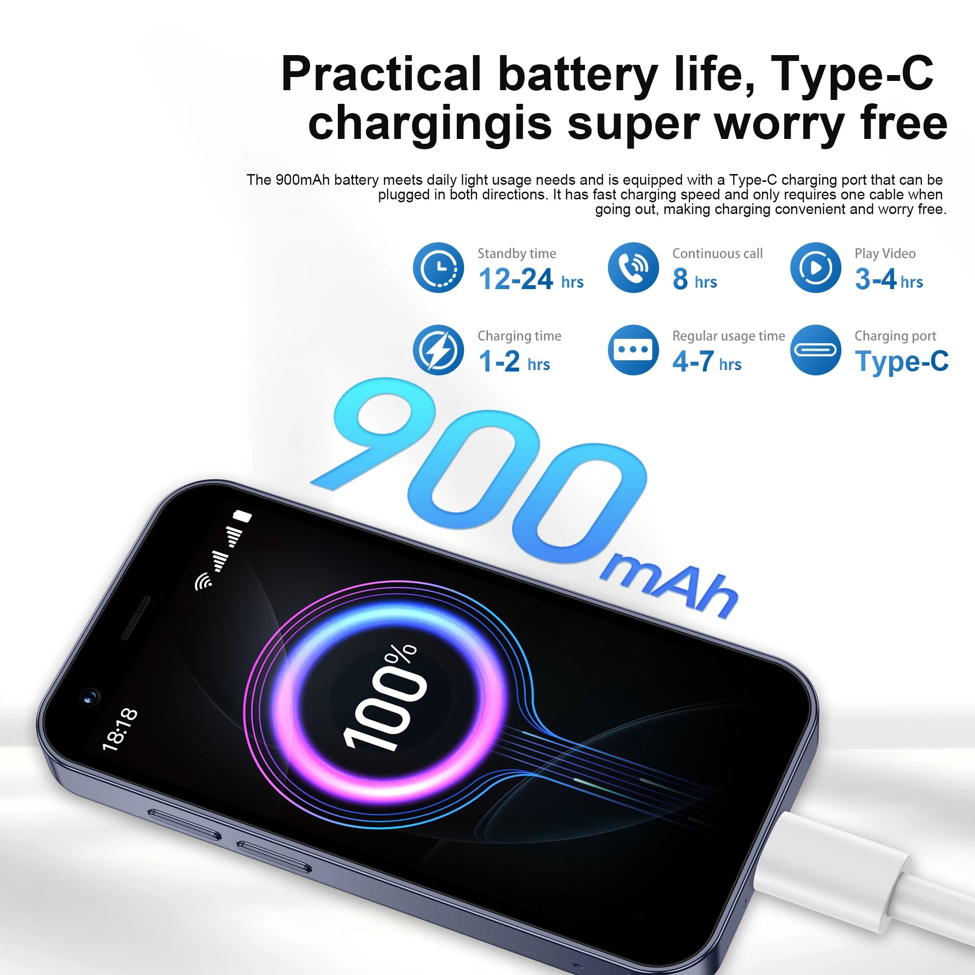 SERVO 18SE MINI Android Smartphone 3G WCDMA Dual SIM Card 2GB+16GB Play Store Face Unlock GPS WiFi Hotspot 3.0" Small Cellphone