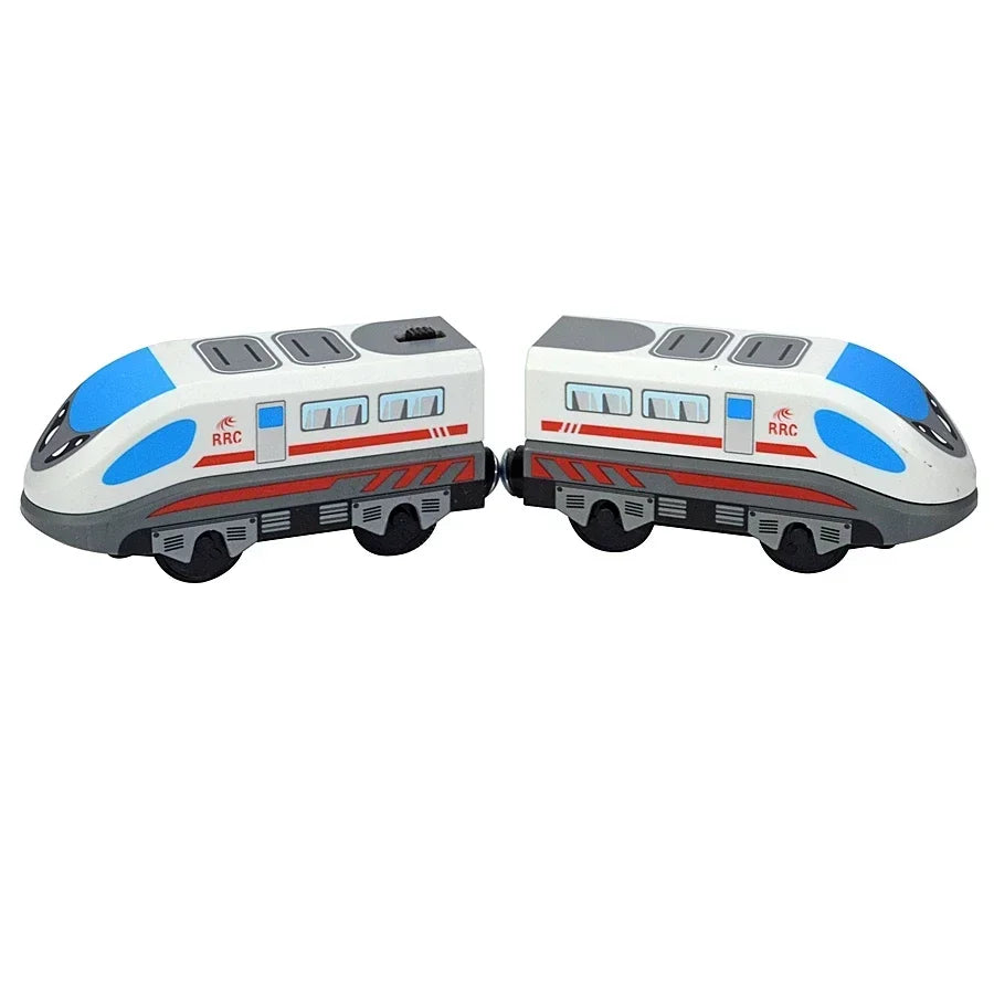 Wooden Train Toys Train Track Magnetic Set Electric Car Locomotive Diecast Slot Fit All Wood Brand Biro Railway Tracks For Kids