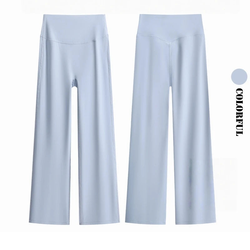DRUR Women's High Waisted Capri 3/4 Length Yoga Leggings With Tummy Control Flare Pants for Gym Running Dance Clothes Summer New Secondary image