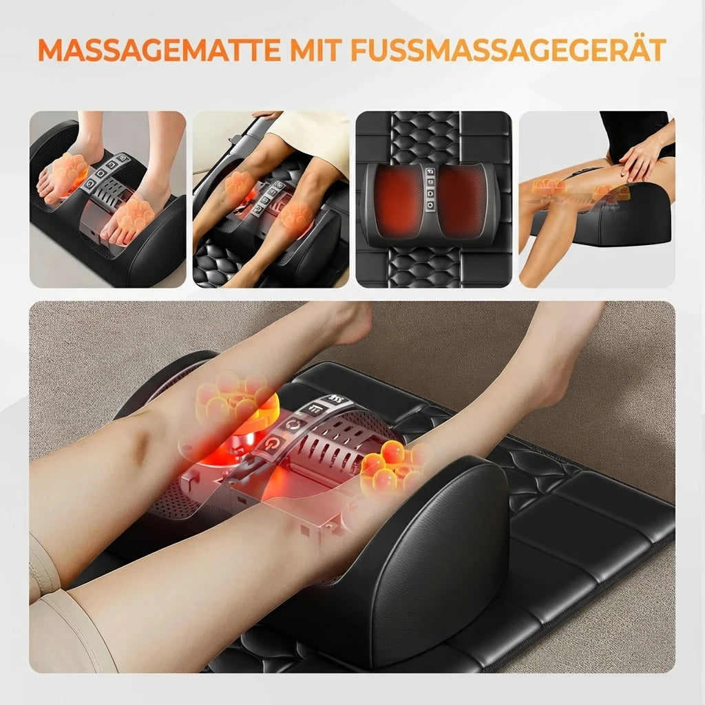 Shiatsu Massage Mat, Full Body Vibration Heating, Deep Tissue Pain Relief for Back Neck Legs, Massager Pad for Home Office Use