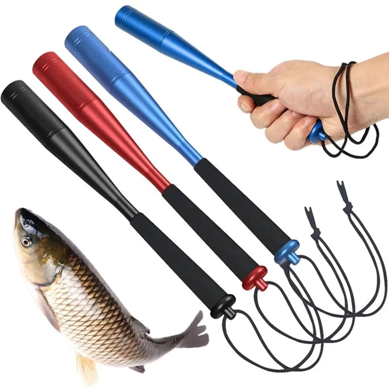 1/2/3pcs Fish Hammer Beat 104g Aluminum Alloy Fish Knocking Stick EVA Handle Fishing Bat Fishing Priest Device Fishing Tackle Main image