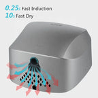 AIKE Air Tank Heavy Duty Automatic Hand Dryer HEPA Filter UL Approved 1450W Brushed Stainless Steel Finish Hand Drying Machine