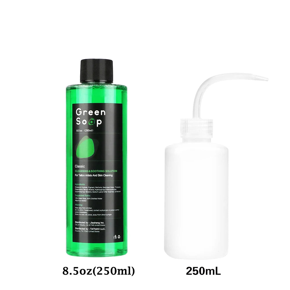Tattoo Green Soap and Blue Soap - Super Concentrated Tattoo & Piercing Cleanser for Tattoo Studios, Tattoo Artist & Beginner