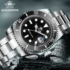 ADDIESDIVE Men's Classic Watch with Ceramic Bezel 200m Water Resistant Casual Quartz Watch BGW9 Blue Luminous Gift Watch MY-H3-2