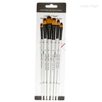 6/24/30Pcs Artist Paint Brush Set for Watercolor, Acrylic, Oil and All Media, Suitable for Canvas, Paper, Ceramic, Nylon Hair, W