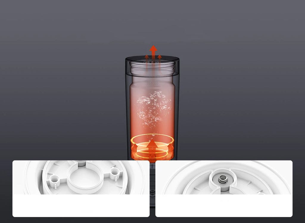 MIJIA Portable Electric Heating Cup 2: 350ml,6-Level Temp Control,12-Hour Keep Warm,316L Stainless Steel, Travel-Friendly