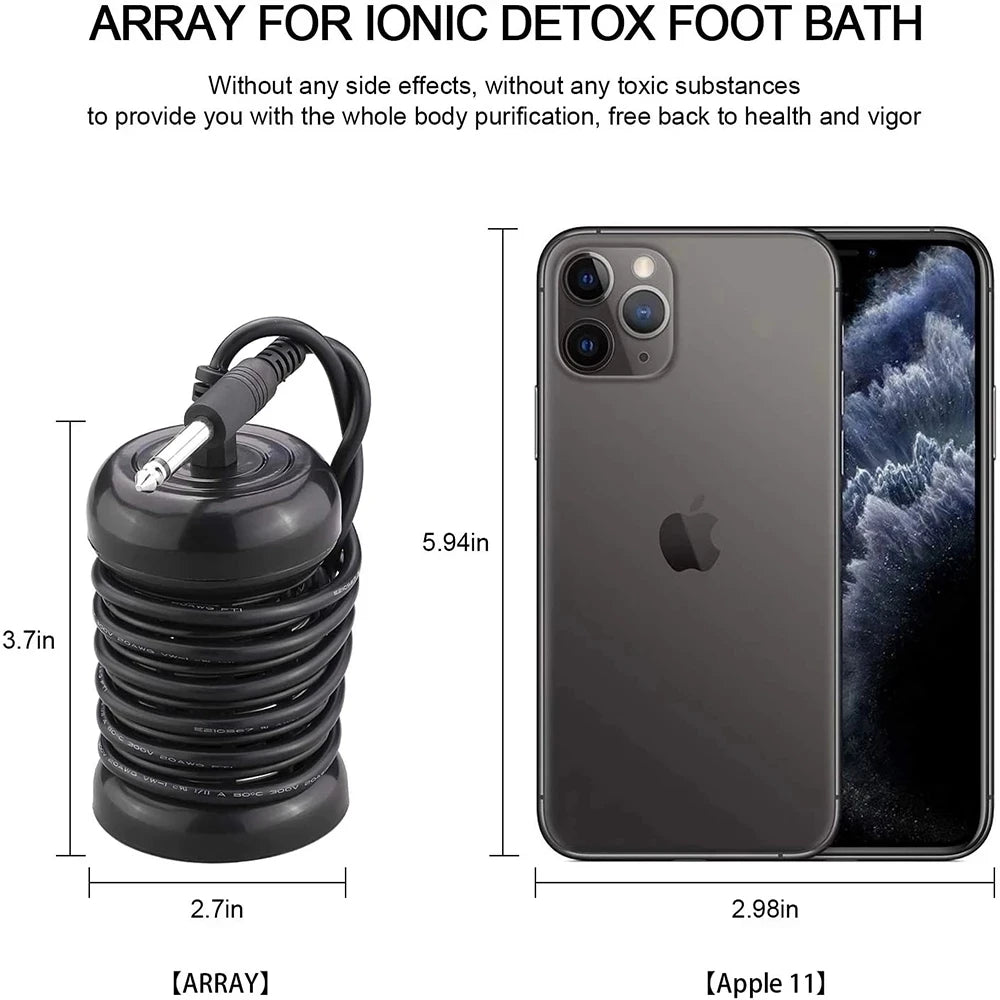 Detox Ionic Foot Spa Bath Massage Machine Electric FootBath Cleanse Massager Vibrating Foot Best Care Arrays Aqua Health Therapy