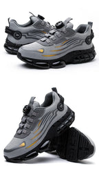 Men's Safety Shoes Protection And Elastic Safety Boots Fashionable Casual Shoes Breathable Odor Protection Men's Work Shoes