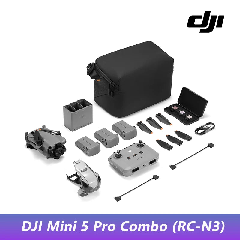 [EU STOCK] DJI Mini 5 Pro Ultra-Light & Foldable Drone with Camera 1-Inch CMOS Omnidirectional Obstacle Sensing ActiveTrack 360° 225° Gimbal Rotation 20km Transmission 4K Drone for Beginners C0