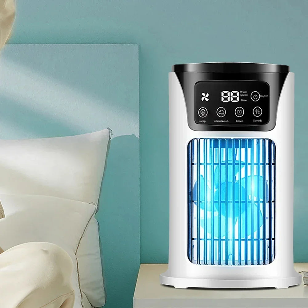 Multifunctional Evaporative Cooling Fan Portable Cold Air Conditioner Small Air Cooler Natural Air-cooled Fan for Desk