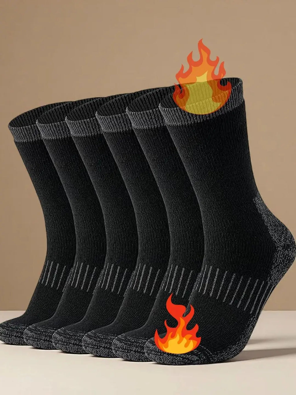 Merino Wool Thermal Socks, Suitable for Both Men and Women, 3 Pairs of Fully Cushioned Winter Boot Socks, Suitable for Hiking and Working in Cold Weather