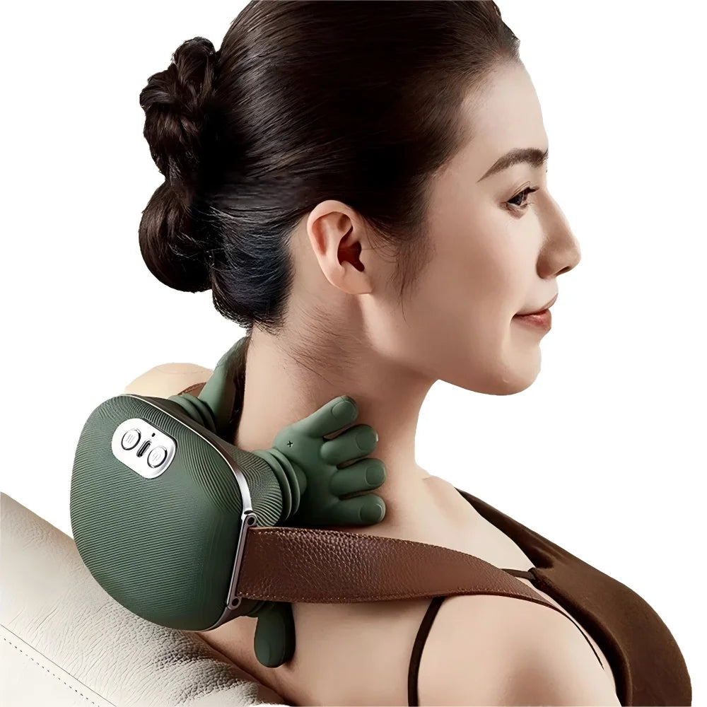 Electric Shiatsu Neck Shoulder Back Massager Finger Pressure Deep Kneading Muscle Relaxation for Stress Relief Main image