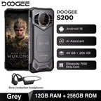 Global Version DOOGEE S200 5G Rugged Phone 6.72" 120Hz Display 12GB 256GB 100MP AI Main Camera 10100mAh Battery NFC Smartphone